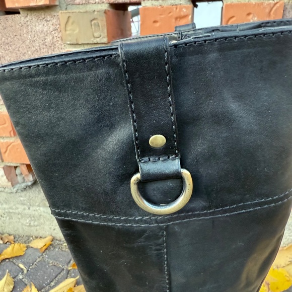 Y2K Classic black knee high leather riding boots - Picture 10 of 14